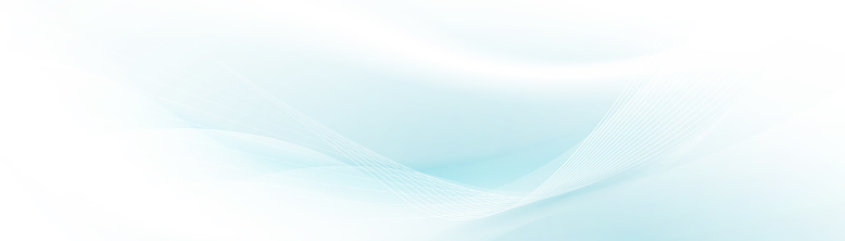 Abstract Healthcare and futuristic technology background. Wavy lines connection with white and clean horizontal banner. Vector