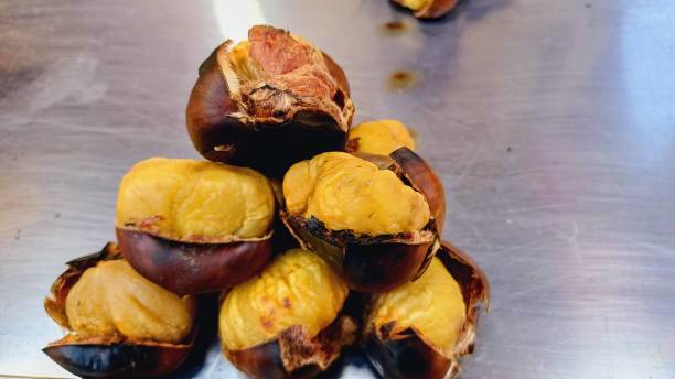 istock Chestnut, chestnut on the street 1949823666