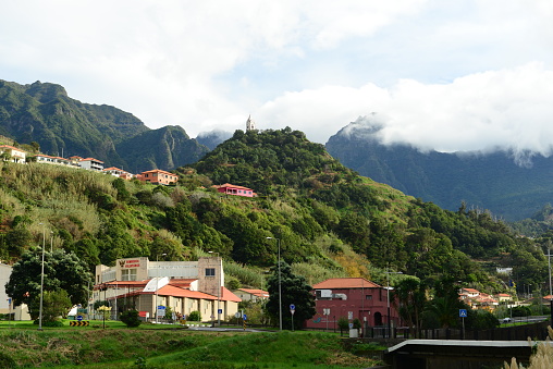 Lush green hilly town,