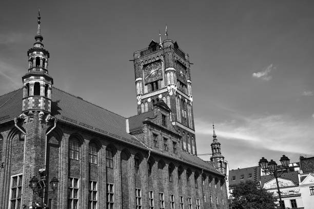 istock historic medieval town hall with clock tower in Torun 1949845965
