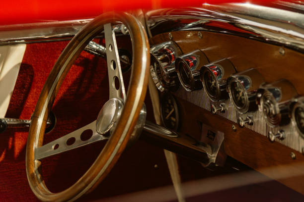 The headlight and indicators of a Morgan Plus Four.