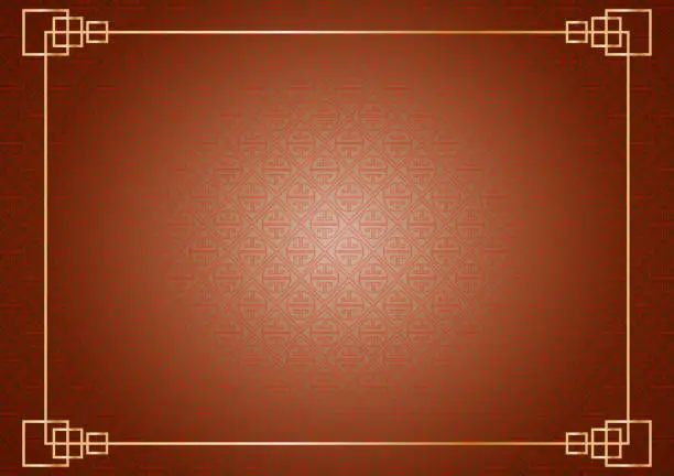 Vector illustration of Vintage Chinese Style Background Template