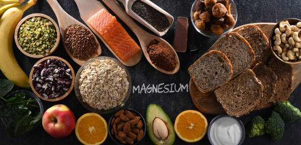 istock Composition with food products rich in magnesium 1949908287