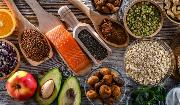 istock Composition with food products rich in magnesium 1949911455