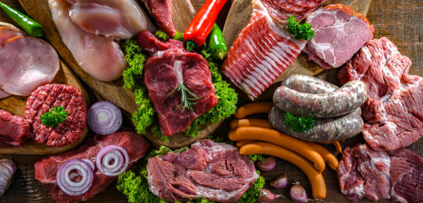 istock Composition with a variety of meat products 1949919898