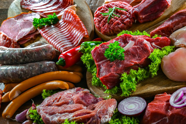 istock Composition with a variety of meat products 1949920956