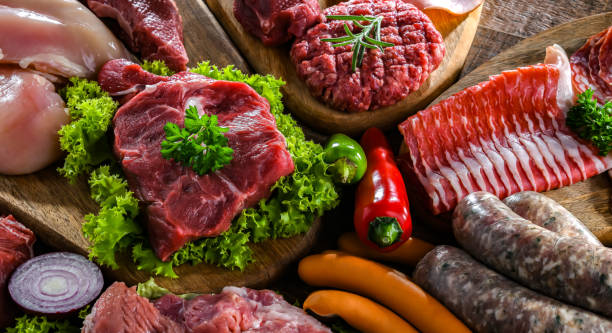 istock Composition with a variety of meat products 1949921487