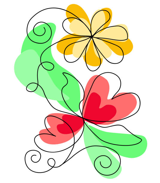 illustrations, cliparts, dessins animés et icônes de fond floral avec des coeurs et des fleurs. illustration vectorielle pour votre design - leaf greeting card love cute