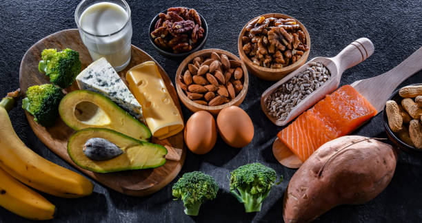 istock Composition with food products rich in biotin 1949947771