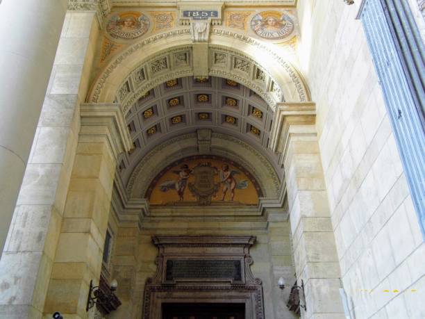 istock Budapest historical Parliament building architecture downtown arches Hungary 1950036358