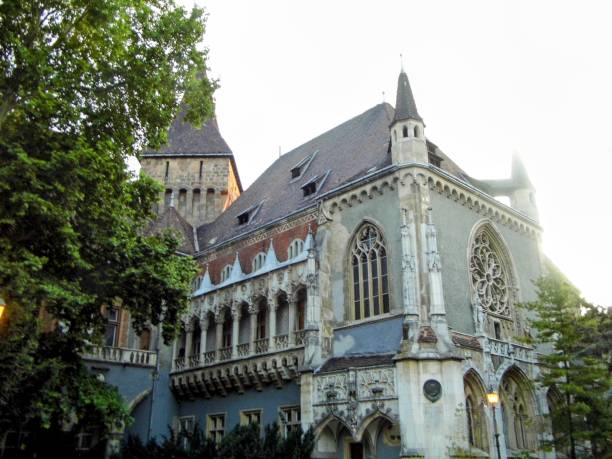 istock Budapest old town Buda Pest historical building ancient columns balcony architecture downtown main street square tower church cathedral Hungary 1950047332
