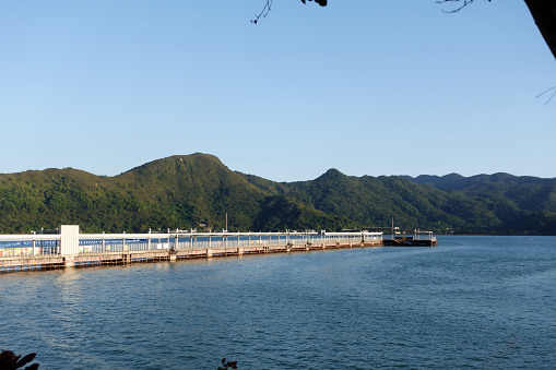 Hong Kong, China - January 19 2024: Sha Tau Kok Public Pier view at Hong Kong.