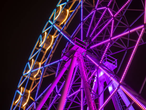 istock Ferris wheel at the fair ground at night. 1950218130