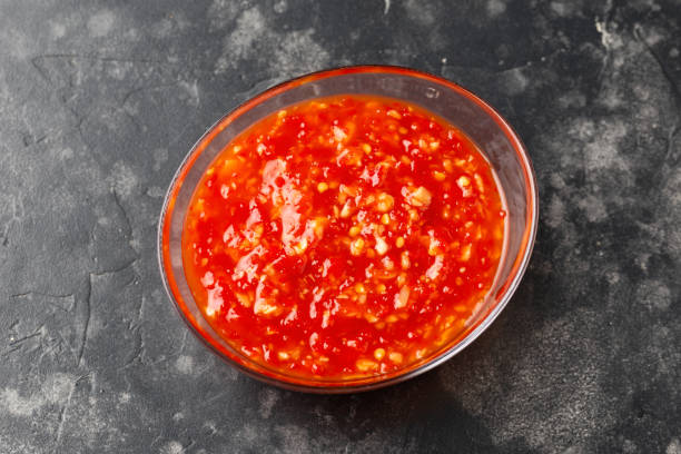 istock Hot Sweet chilli sauce in glass bowl 1950221826