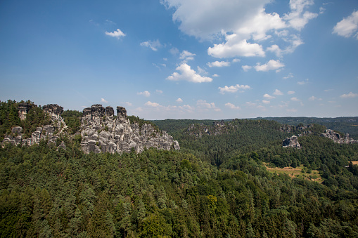 famous elbsandsteingebirge in saxony, eastern part of germany.