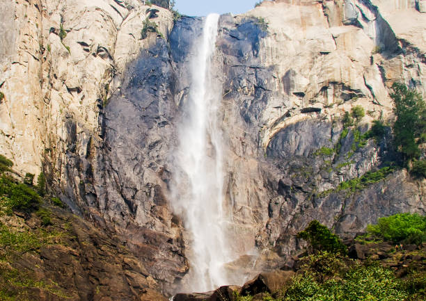 bridal veil waterfall in Yosemite valley, USA