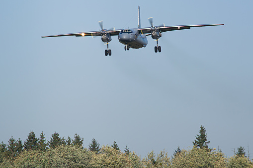 May 20, 2013, Gulkana, Alaska, USA - USAF KC-135 A  Stratotanker practices take offs and landings in Gulkana, Alaska. With the beauty of Alaska surrounding them, this plane showed its power and precision for all to observe.