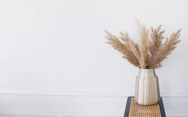 istock Dry flowers in metal brass vase 1950303076