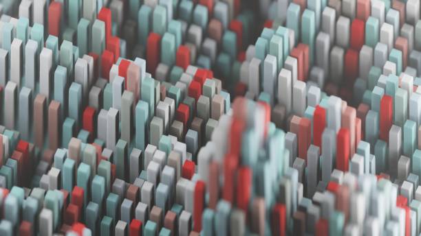 showcases the clean, geometric design of a blockchain network's architecture. The visual presentation emphasizes the precision and interconnectedness of blockchain technology through.