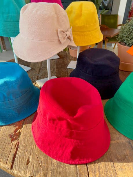 istock Assortment of colorful elegant hats 1950309502