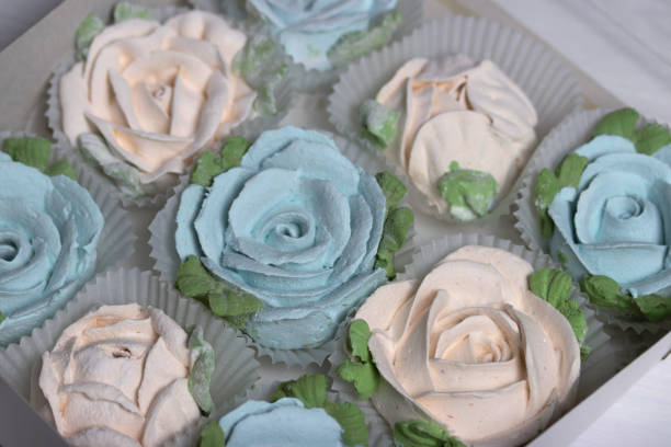 istock Homemade zephyr. Zephyr crafts. Marshmallows for a gift. 1950360139