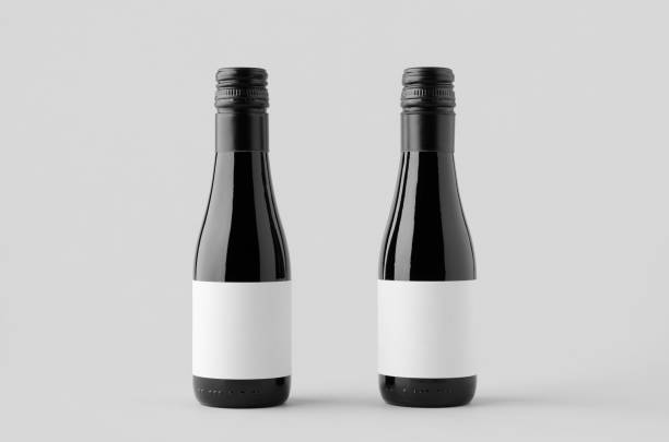 istock Small red wine bottle mockup. Burgundy, alsace, rhone shape. 1950467558