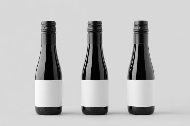 istock Small red wine bottle mockup. Burgundy, alsace, rhone shape. 1950475901