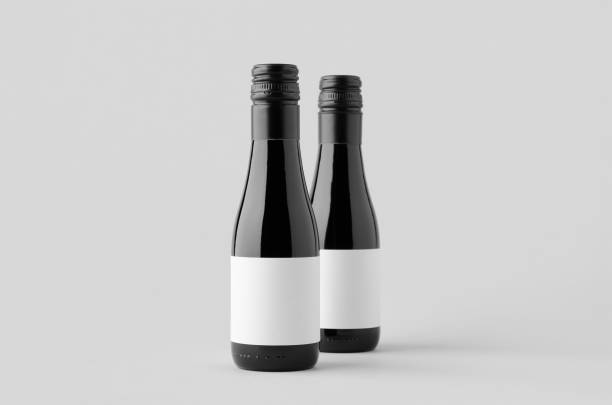 istock Small red wine bottle mockup. Burgundy, alsace, rhone shape. 1950476957