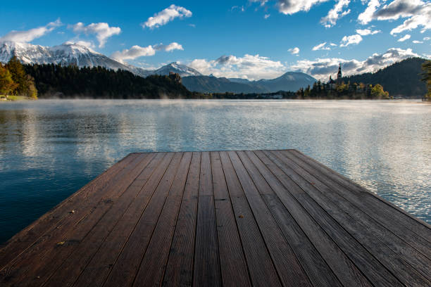 istock Bled lake in the morning autumn 1950531549