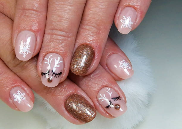istock Womans gel painted nails hands with fashionable manicure 1950542261