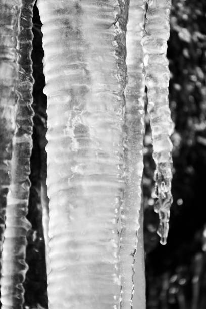 A special composition of ice and waterfall during the winter season in Chiusaforte, The Municipality of waterfalls