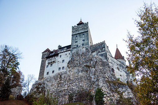 Braşov, Romania- November 1, 2023: The Dracula Castle of Bran in Romania