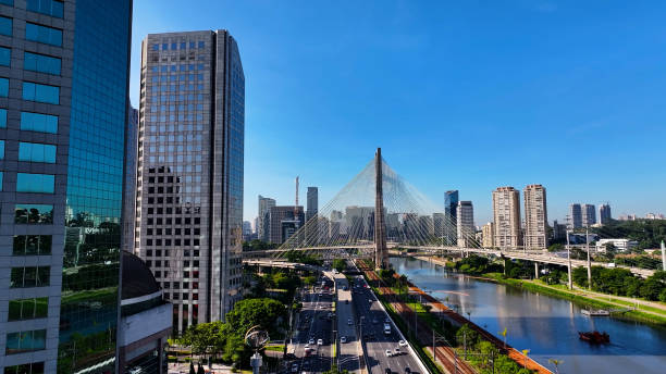 istock Famous Estaiada Bridge At Downtown Sao Paulo Brazil. 1950780563