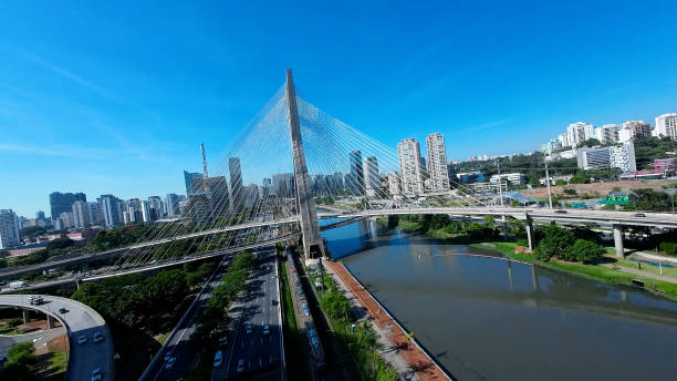 istock Famous Cable Bridge At Downtown Sao Paulo Brazil. 1950780566