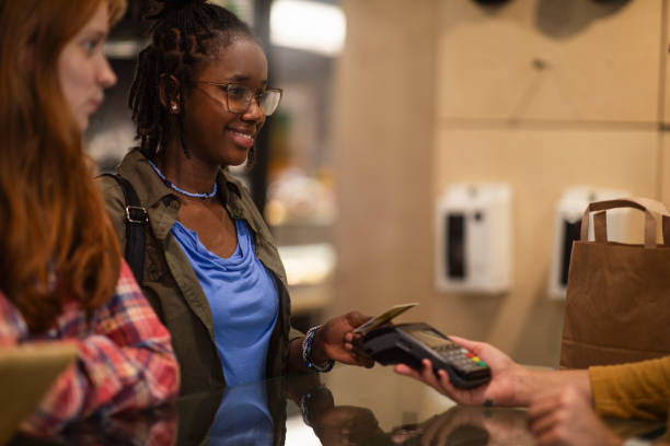 istock Paying by card at the store 1950869736