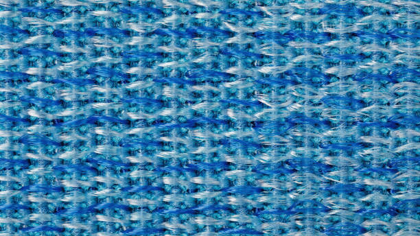 istock Nylon texture of braided blue and white threads close up 1950941666