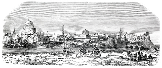 Mosul is a major city in northern Iraq, serving as the capital of Nineveh Governorate. The city is considered the second-largest city in Iraq in terms of population and area after the capital Baghdad, with a population of over 3.7 million.
Original edition from my own archives
Source : 1857 Correo de Ultramar