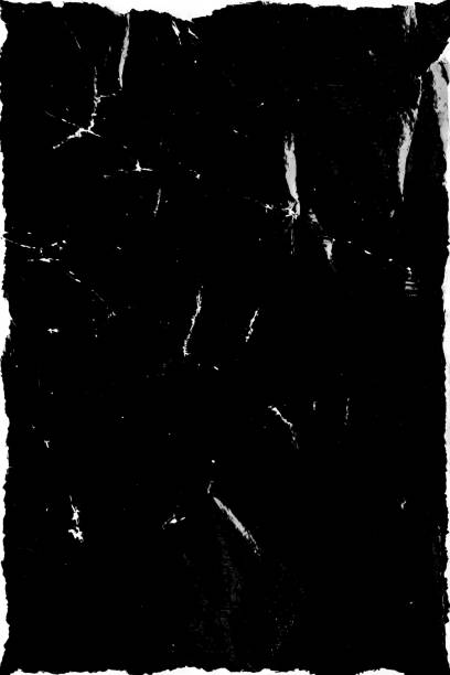 istock Empty old vintage black scratch torn poster overlay texture background 1951042117