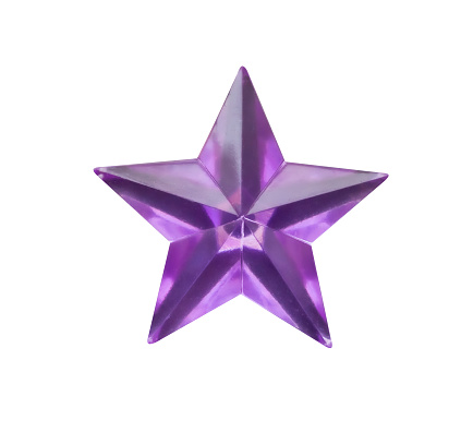purple star jewels sticker isolated on white background