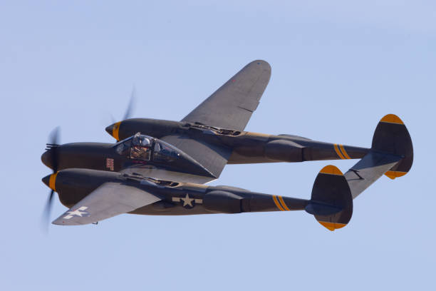 istock Very close  view  of P38 Lightning (WWII American fighter plane) 1951081352