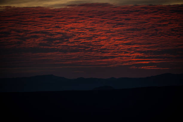 Texture of Clouds Over Mexico At Sunset from Big Bend