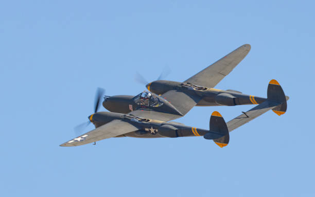 istock Very close  view  of P38 Lightning (WWII American fighter plane) 1951170957