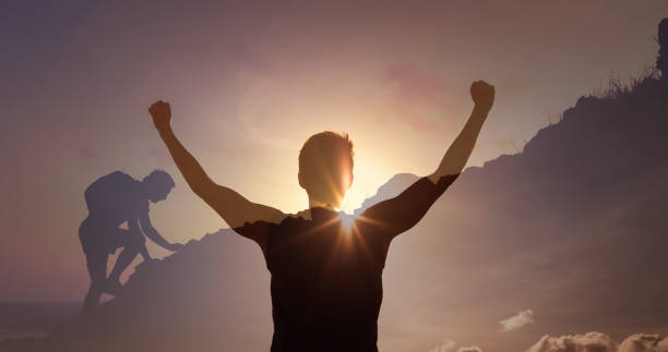 istock Strong man, winning, success , and life goals concept. 1951183526