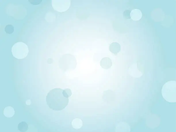Vector illustration of Polka dot pattern background material with the image of bubbles floating in water_light blue