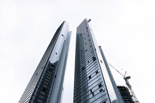 Skyscraper built next to skyscrapers