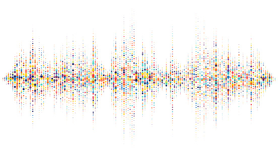 Sound wave equalizer. Abstract technology background