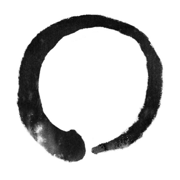 istock watercolor circle zen symbol isolated on white background.hand drawn. 1951572246