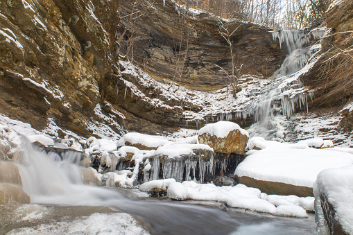 Frozen Cathedral Falls in West Virginia