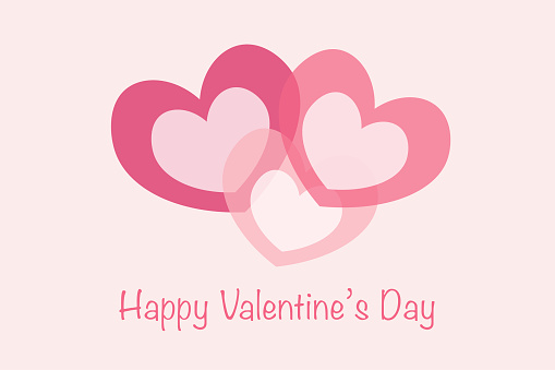Vector illustration of a cute and colorful Valentine’s day gift card.