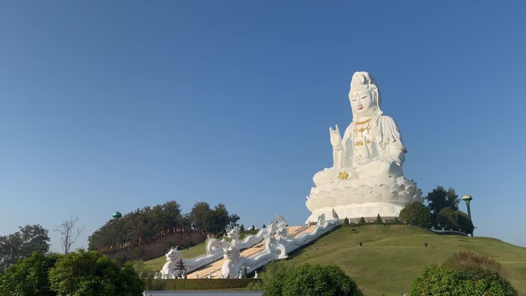 big Guan Yin statue in Wat Huay Pla Kung of Chiang Rai, Thailand